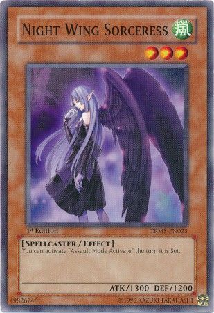 Night Wing Sorceress - CRMS-EN025 - Common - 1st Edition