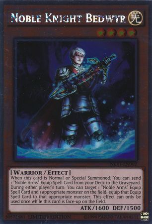 Noble Knight Bedwyr - NKRT-EN002 - Platinum Rare - Limited