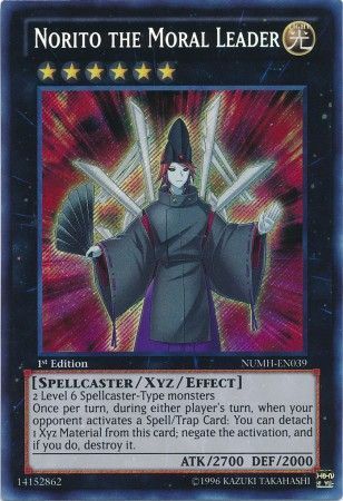 Norito the Moral Leader - NUMH-EN039 - Secret Rare - 1st Edition