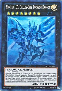 Number 107: Galaxy-Eyes Tachyon Dragon - LTGY-EN044 - Ghost Rare - Unlimited