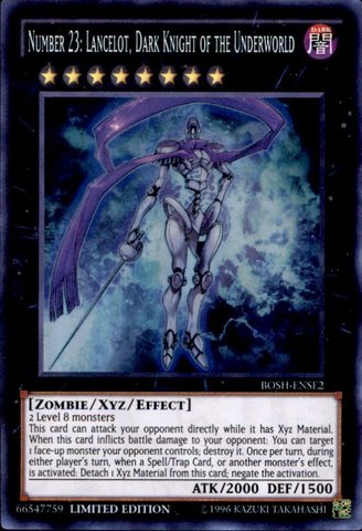 Number 23: Lancelot, Dark Knight of the Underworld - BOSH-ENSE2 - Super Rare - Limited