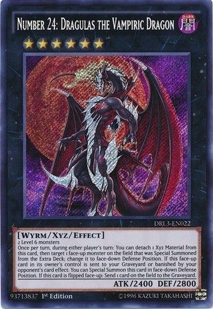 Number 24: Dragulas the Vampiric Dragon - DRL3-EN022 - Secret Rare - 1st Edition