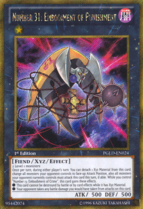 Number 31: Embodiment of Punishment - PGLD-EN024 - Gold Secret Rare - Unlimited