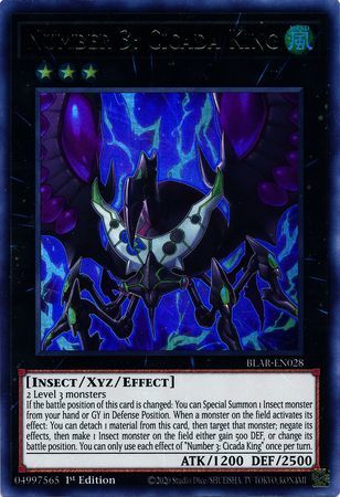 Number 3: Cicada King - BLAR-EN028 - Ultra Rare - 1st Edition