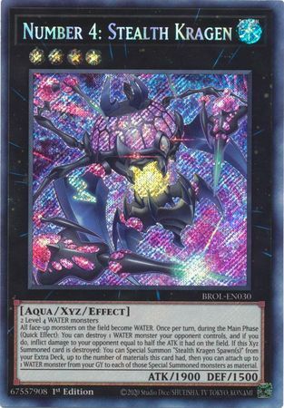 Number 4: Stealth Kragen - BROL-EN030 - Secret Rare - 1st Edition