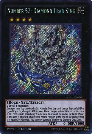 Number 52: Diamond Crab King - WIRA-EN050 - Secret Rare - 1st Edition