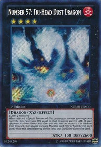 Number 57: Tri-Head Dust Dragon - NUMH-EN030 - Secret Rare - 1st Edition