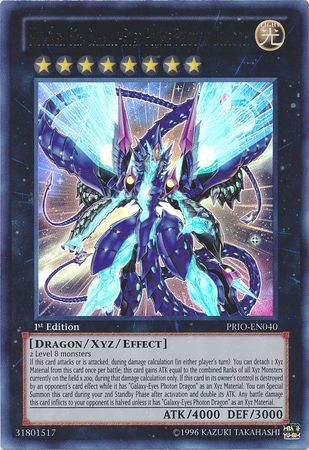 Number 62: Galaxy-Eyes Prime Photon Dragon - PRIO-EN040 - Ultra Rare - 1st Edition