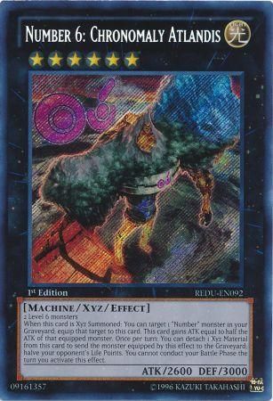 Number 6: Chronomaly Atlandis - REDU-EN092 - Secret Rare - 1st Edition