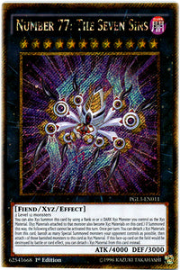 Number 77: The Seven Sins - PGL3-EN011 - Gold Secret Rare - 1st Edition