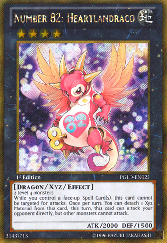 Number 82: Heartlandraco - PGLD-EN025 - Gold Secret Rare - 1st Edition