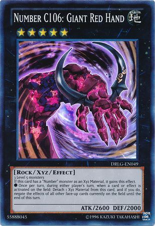 Number C106: Giant Red Hand - DRLG-EN049 - Super Rare - Unlimited