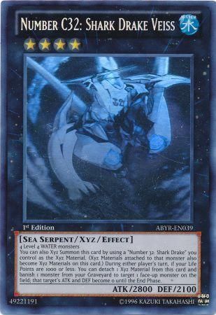 Number C32: Shark Drake Veiss - ABYR-EN039 - Ghost Rare - 1st Edition