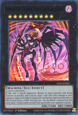 Number C40: Gimmick Puppet of Dark Strings (Blue) - LDS3-EN065 - Ultra Rare - 1st Edition