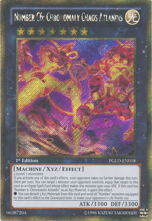 Number C6: Chronomaly Chaos Atlandis - PGLD-EN018 - Gold Secret Rare - Unlimited