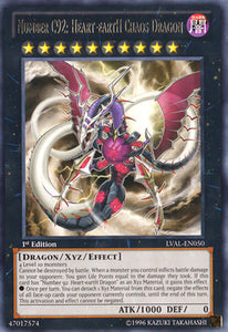 Number C92: Heart-eartH Chaos Dragon - LVAL-EN050 - Rare - 1st Edition