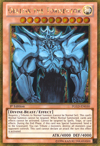 Obelisk the Tormentor - PGLD-EN030 - Gold Secret Rare - Unlimited