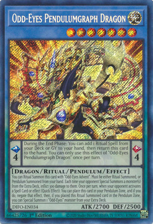 Odd-Eyes Pendulumgraph Dragon - DIFO-EN034 - Secret Rare - 1st Edition