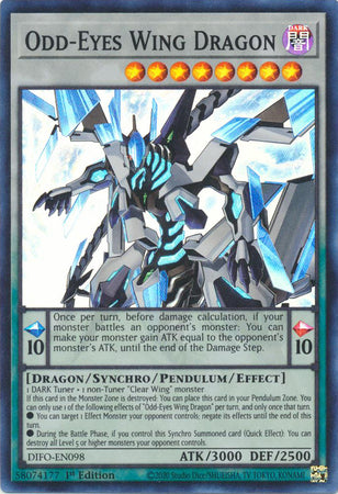 Odd-Eyes Wing Dragon - DIFO-EN098 - Super Rare - 1st Edition