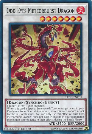 Odd-Eyes Meteorburst Dragon - LEDD-ENC31 - Common - 1st Edition