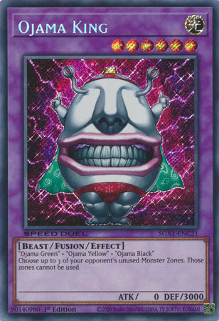 Ojama King - SGX1-ENC21 - Secret Rare - 1st Edition