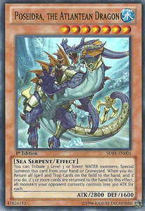 Poseidra, the Atlantean Dragon - SDRE-EN001 - Ultra Rare - 1st Edition