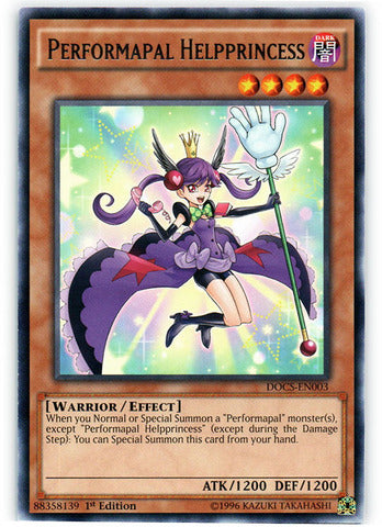 Performapal Helpprincess - DOCS-EN003 - Rare - 1st Edition