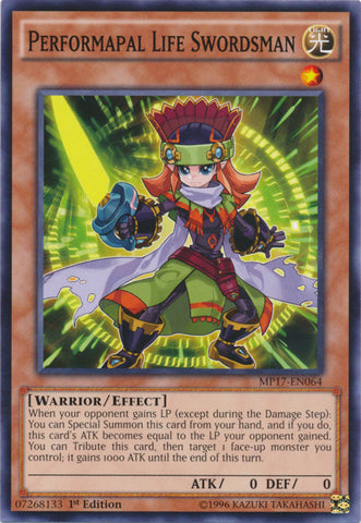 Performapal Life Swordsman - MP17-EN064 - Common - 1st Edition