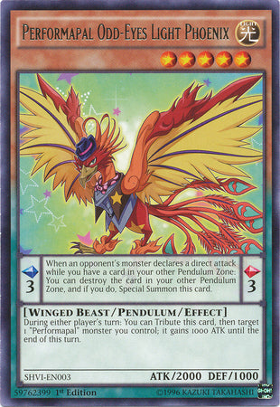 Performapal Odd-Eyes Light Phoenix - SHVI-EN003 - Rare - 1st Edition