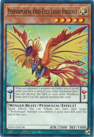 Performapal Odd-Eyes Light Phoenix - LEDD-ENC06 - Common - 1st Edition