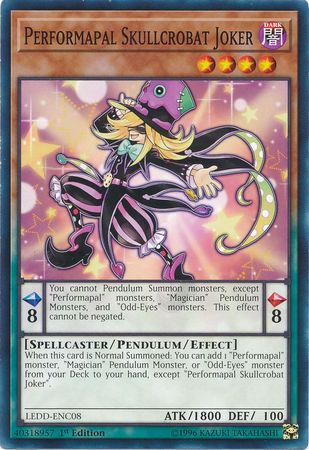 Performapal Skullcrobat Joker - LEDD-ENC08 - Common - 1st Edition