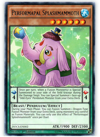 Performapal Splashmammoth - DOCS-EN002 - Rare - 1st Edition