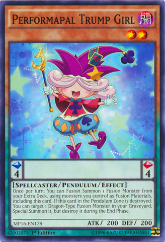 Performapal Trump Girl - MP16-EN178 - Common - 1st Edition