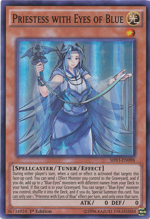 Priestess with Eyes of Blue - SHVI-EN098 - Super Rare - 1st Edition