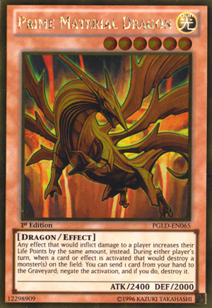 Prime Material Dragon - PGLD-EN065 - Gold Rare - Unlimited