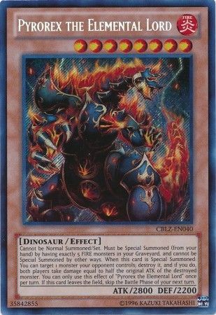 Pyrorex the Elemental Lord - CBLZ-EN040 - Secret Rare - Unlimited