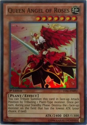 Queen Angel of Roses - LVAL-EN092 - Super Rare - 1st Edition