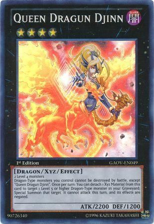 Queen Dragun Djinn - GAOV-EN049 - Super Rare - 1st Edition