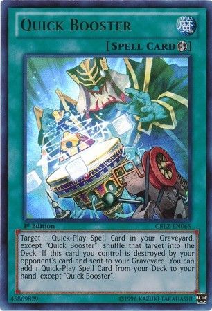 Quick Booster - CBLZ-EN065 - Ultra Rare - 1st Edition