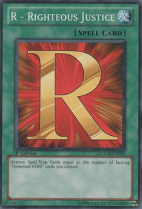 R - Righteous Justice - LCGX-EN090 - Common - 1st Edition