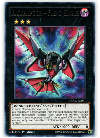 Raidraptor - Fiend Eagle - DOCS-EN051 - Rare - 1st Edition