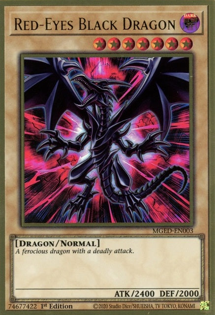 Red-Eyes Black Dragon - MGED-EN003 - Premium Gold Rare - 1st Edition