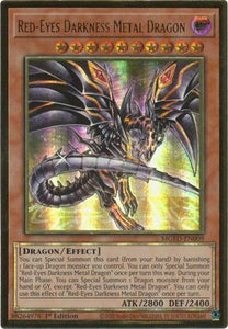 Red-Eyes Darkness Metal Dragon (Alternate Art) - MGED-EN009 - Premium Gold Rare - 1st Edition