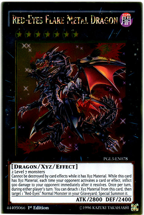 Red-Eyes Flare Metal Dragon   - PGL3-EN078 - Gold Rare