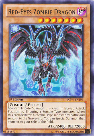 Red-Eyes Zombie Dragon - LCJW-EN206 - Rare - 1st Edition