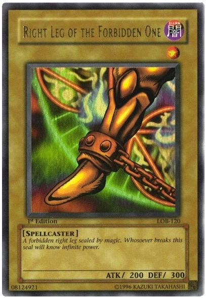 Right Leg of the Forbidden One - LOB-120 - Ultra Rare - 1st Edition