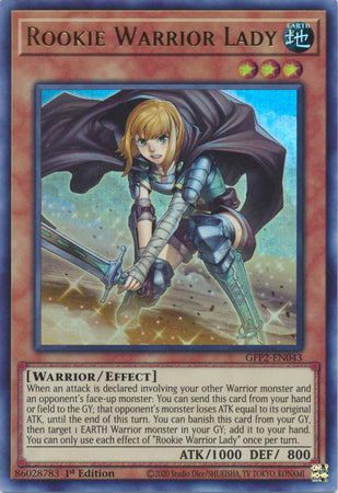 Rookie Warrior Lady - GFP2-EN043 - Ultra Rare - 1st Edition