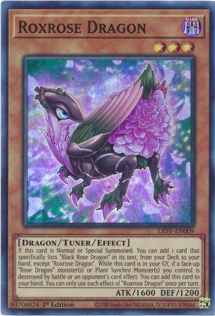 Roxrose Dragon - LIOV-EN009 - Super Rare - 1st Edition