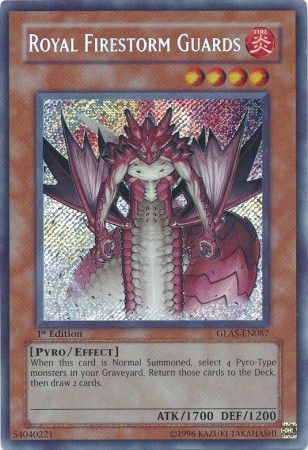 Royal Firestorm Guards - GLAS-EN087 - Secret Rare - 1st Edition