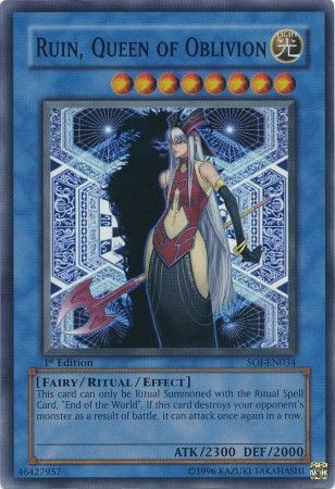 Ruin, Queen of Oblivion - SOI-EN034 - Super Rare - 1st Edition